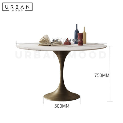 RYLAN Modern Sintered Stone Round Dining Table