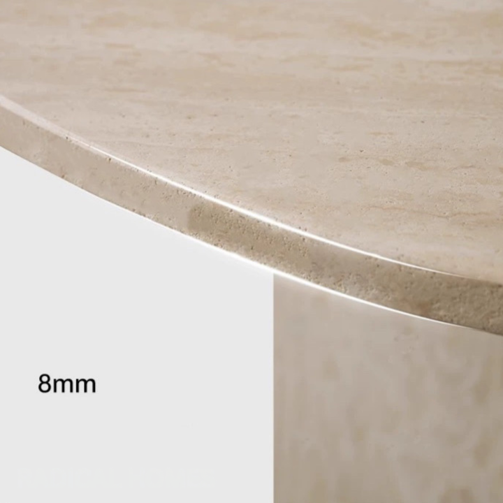 RYVANO Modern Travertine Round Coffee Table Set - Urban Mood Singapore