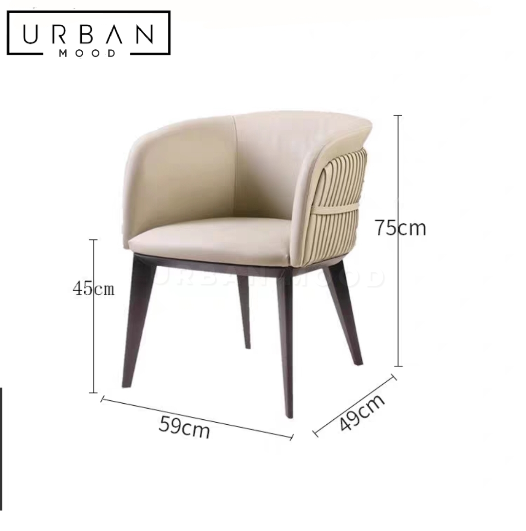 RENNE Modern Faux Leather Dining Chair