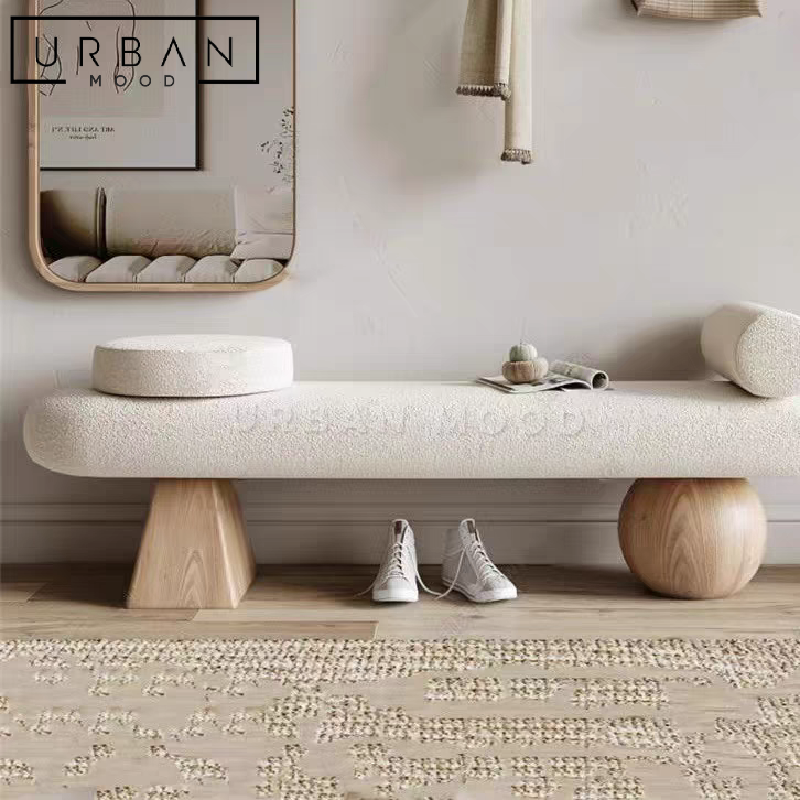 RHODA Modern Boucle Bench