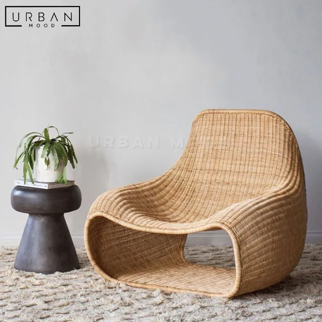 RHYOS Modern Outdoor Rattan Lounge Chair