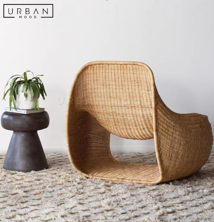 RHYOS Modern Outdoor Rattan Lounge Chair