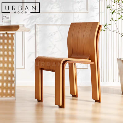 Premium | RIVEN Japandi Solid Wood Dining Chair