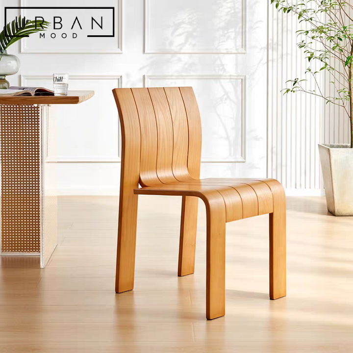 Premium | RIVEN Japandi Solid Wood Dining Chair