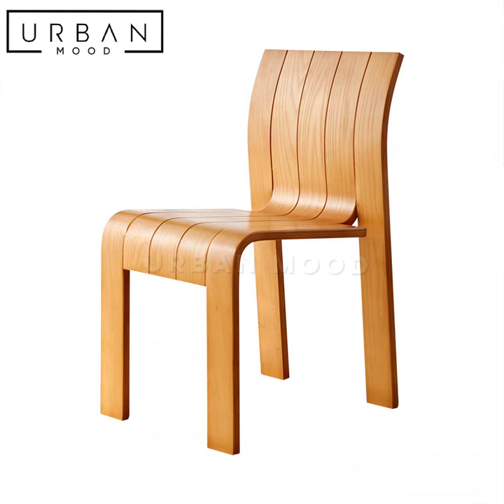 Premium | RIVEN Japandi Solid Wood Dining Chair