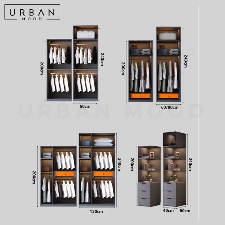 BRISBANE Modern Glass Wardrobe