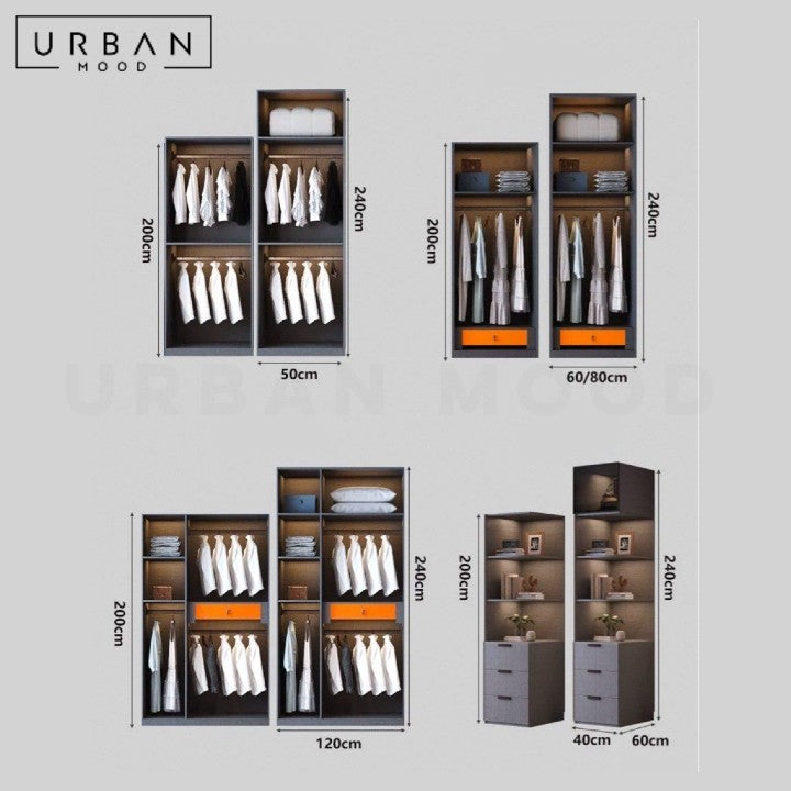 BRISBANE Modern Glass Wardrobe