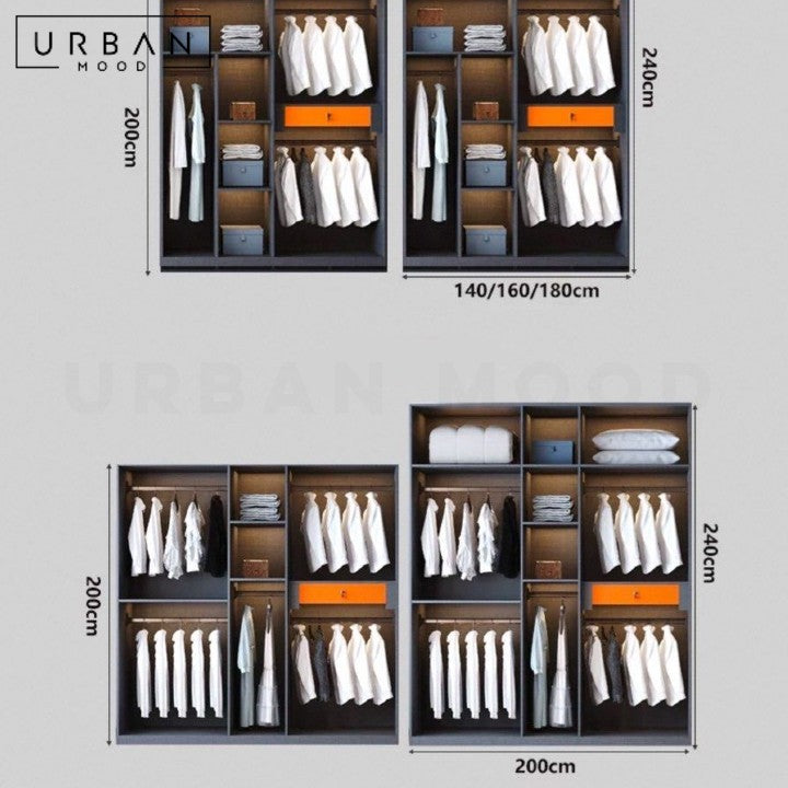 BRISBANE Modern Glass Wardrobe