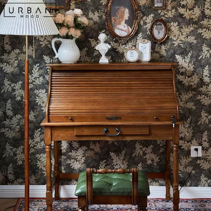 SAFIYA Vintage Solid Wood Vanity Table