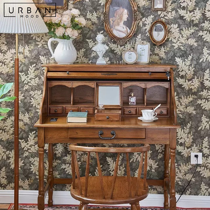 SAFIYA Vintage Solid Wood Vanity Table
