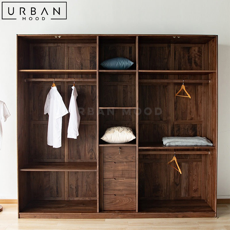 SALA Rustic Solid Wood Wardrobe – Urban Mood