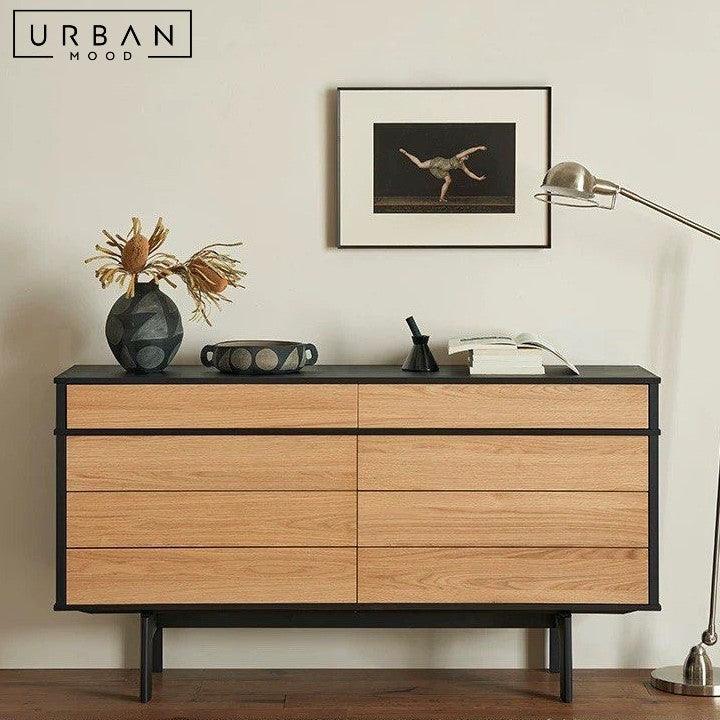 SALKA Modern Solid Wood Sideboard