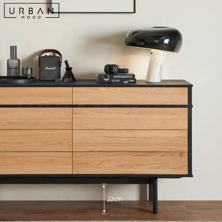 SALKA Modern Solid Wood Sideboard