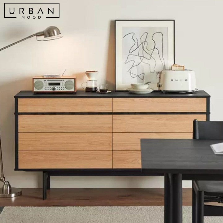 SALKA Modern Solid Wood Sideboard