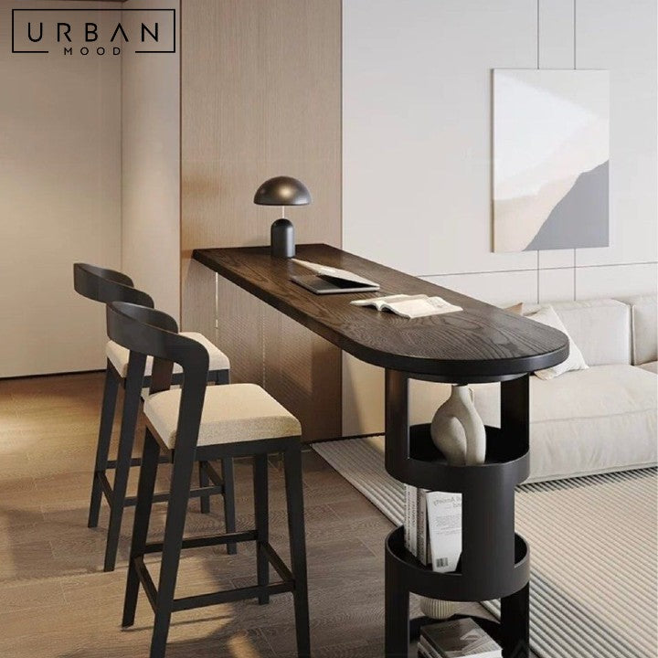 RICHLAND Modern Solid Wood Bar Table