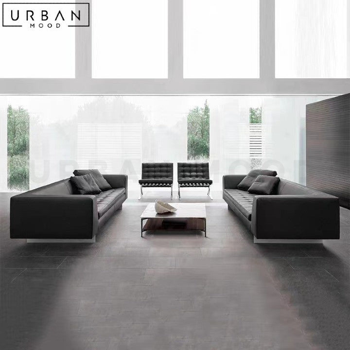 SANAA Modern Leather Daybed Sofa