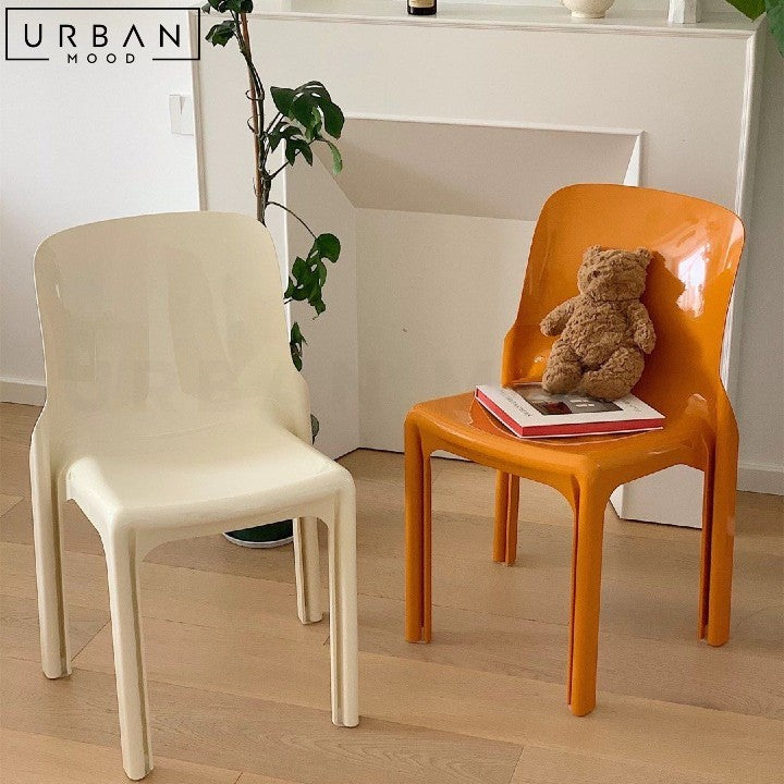 SANDRA Modern Stackable Plastic Dining Chair – Urban Mood