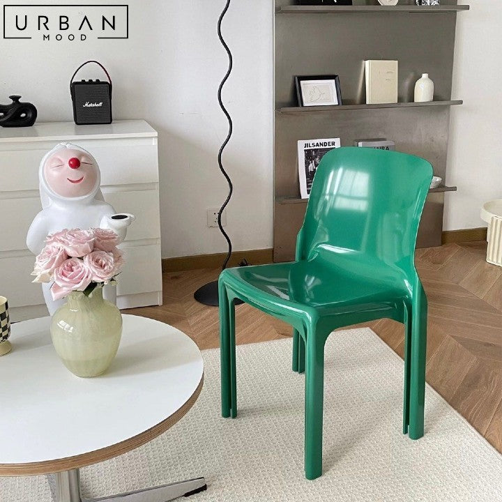 SANDRA Modern Stackable Plastic Dining Chair – Urban Mood
