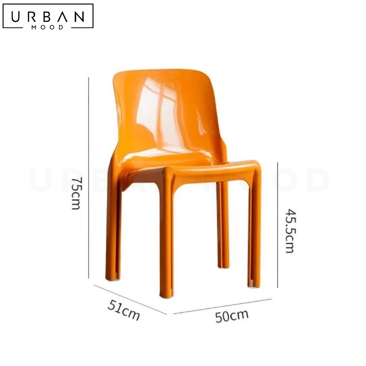 SANDRA Modern Stackable Plastic Dining Chair