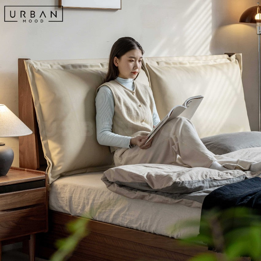 SANFORT Modern Solid Wood Storage Bedframe