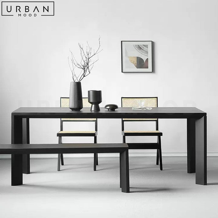 SARAVAN Modern Solid Wood Dining Table