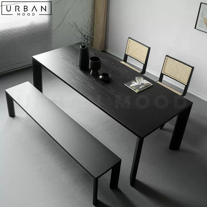 SARAVAN Modern Solid Wood Dining Table