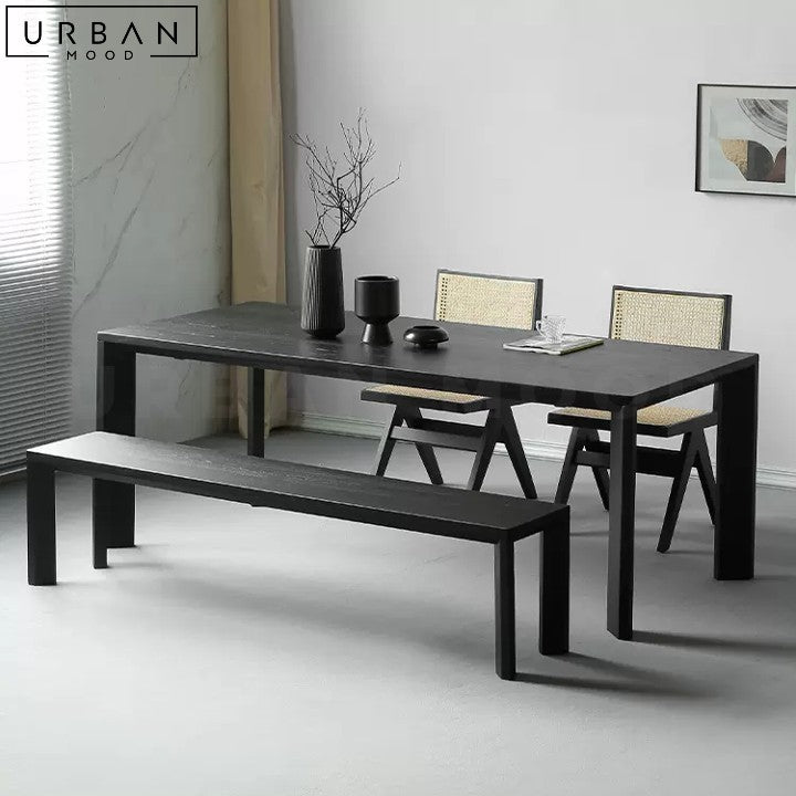 SARAVAN Modern Solid Wood Dining Table