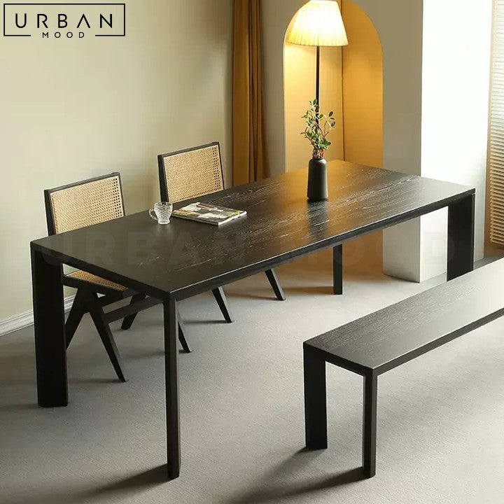 SARAVAN Modern Solid Wood Dining Table