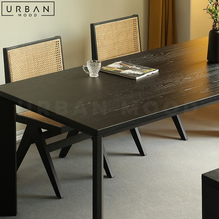 SARAVAN Modern Solid Wood Dining Table