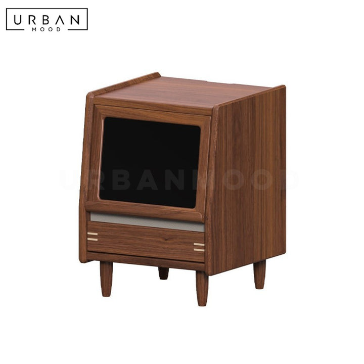 SATEEN Modern Solid Wood Bedside Table