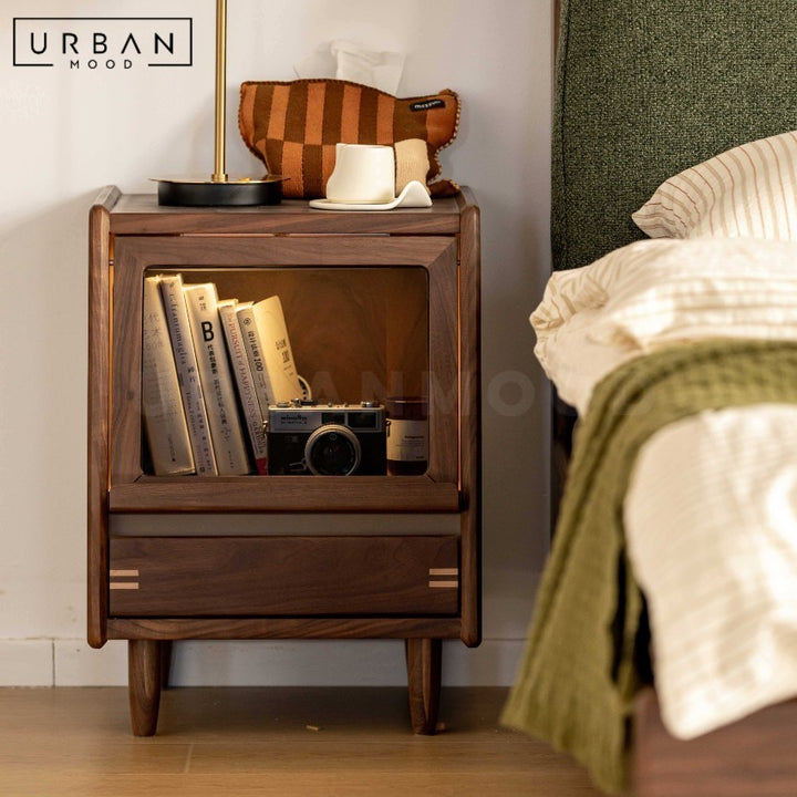 SATEEN Modern Solid Wood Bedside Table