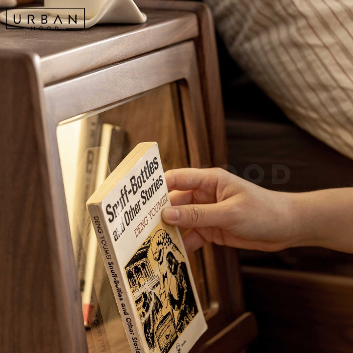 SATEEN Modern Solid Wood Bedside Table