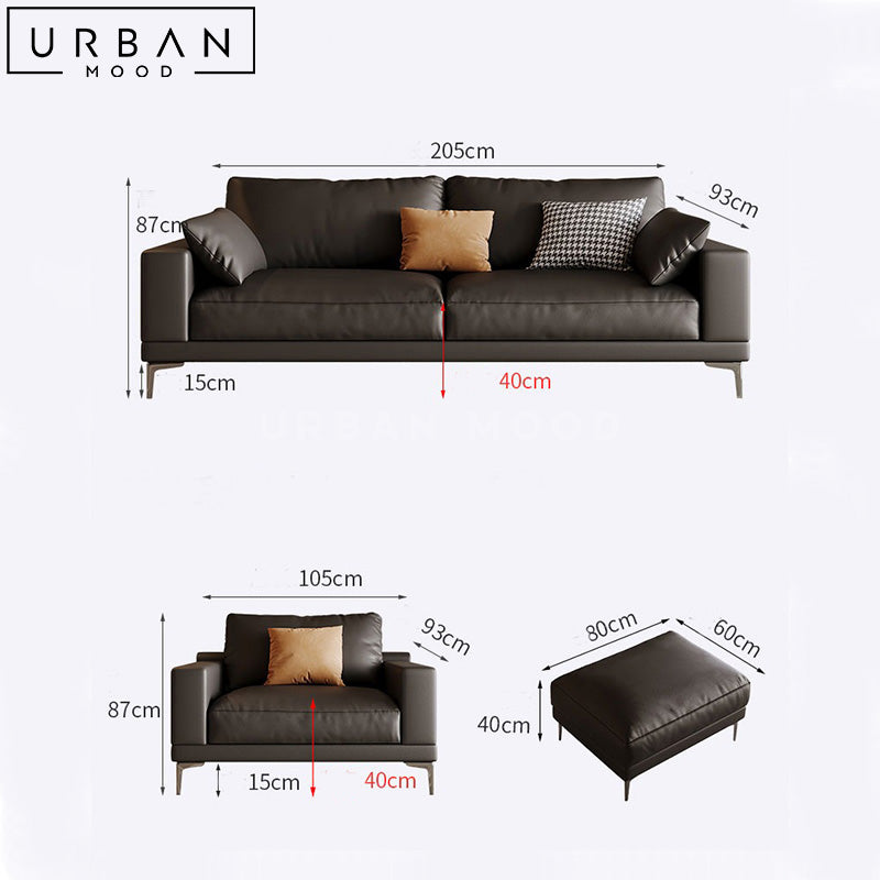 SAVER Modern Leather Sofa