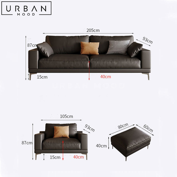 SAVER Modern Leather Sofa