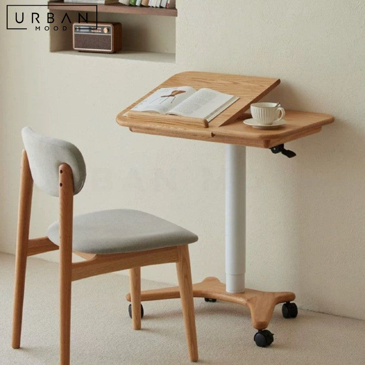 CHADE Scandinavian Adjustable Solid Wood Study Table