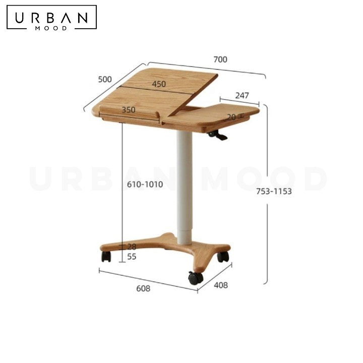 CHADE Scandinavian Adjustable Solid Wood Study Table