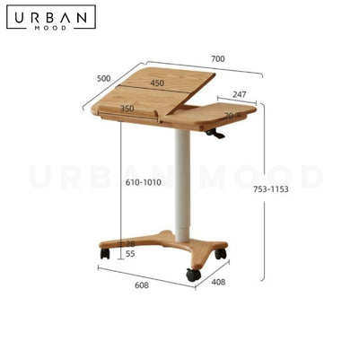 CHADE Scandinavian Adjustable Solid Wood Study Table