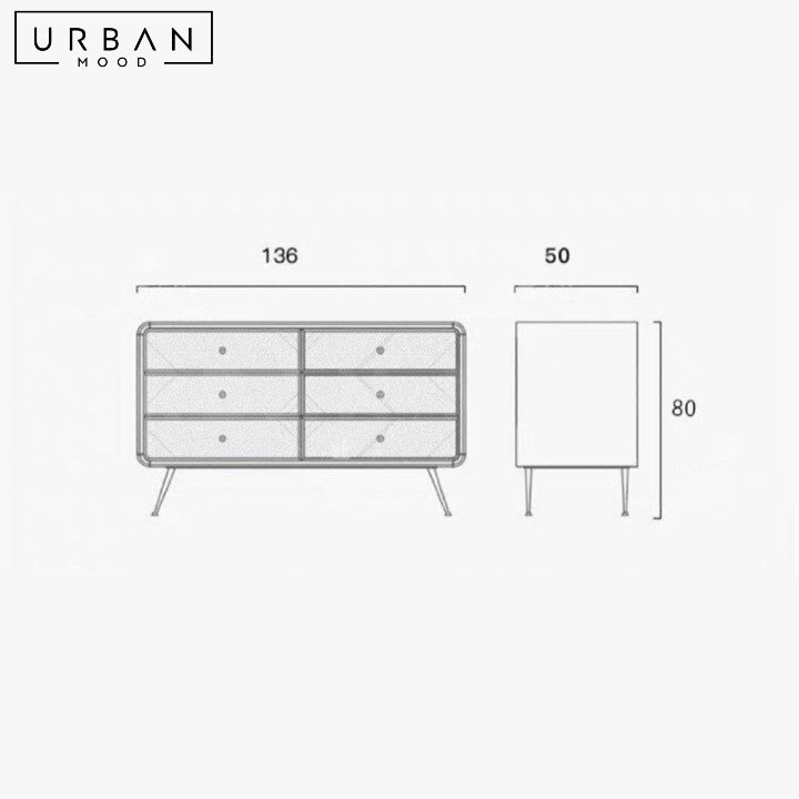 SCHRAM Modern Solid Wood Chest Of Drawers