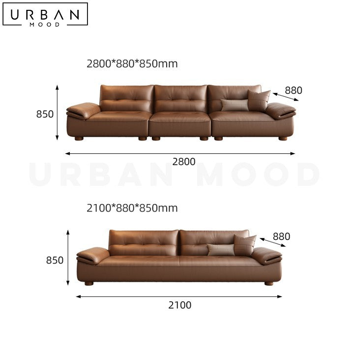 SCHWARTZ Modern Leather Sofa