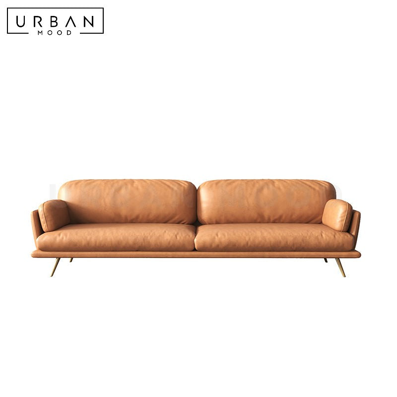 SEATON Modern Leather Sofa