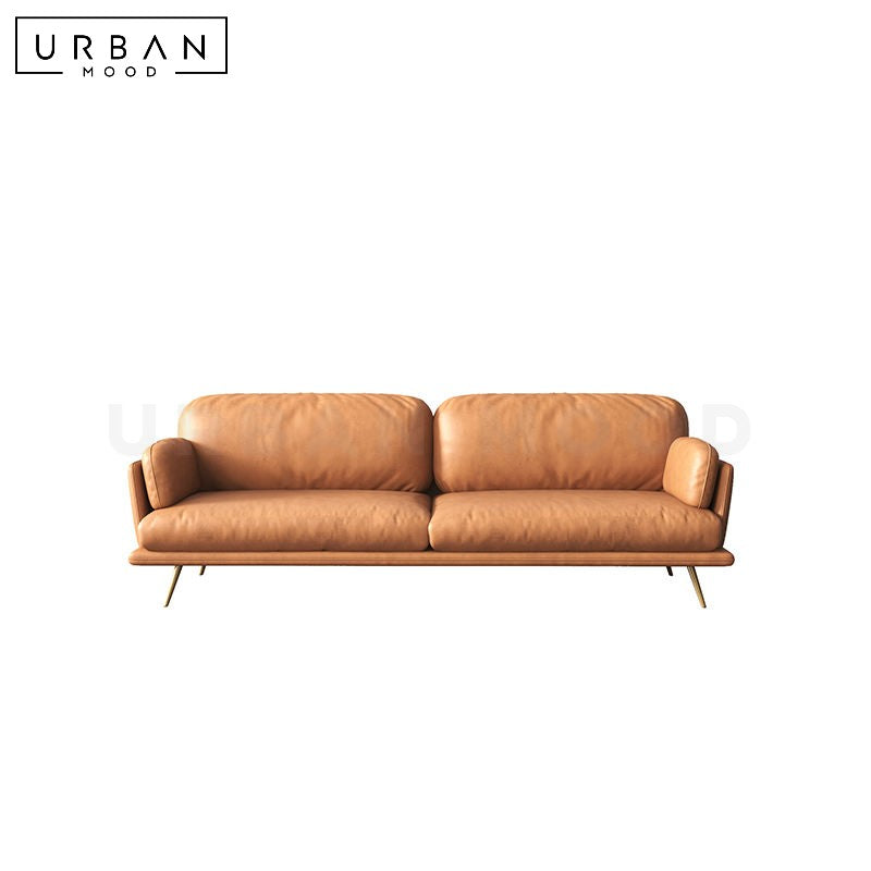 SEATON Modern Leather Sofa