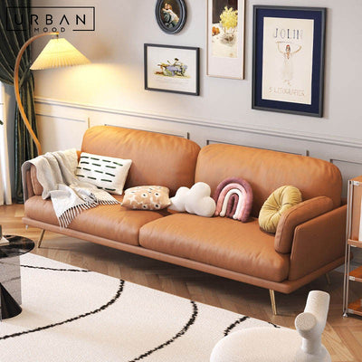 SEATON Modern Leather Sofa