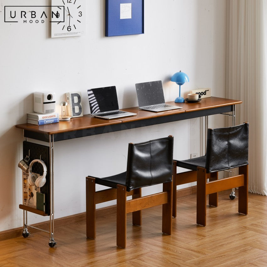 SEATTLE Modern Solid Wood Mobile Overbed Table