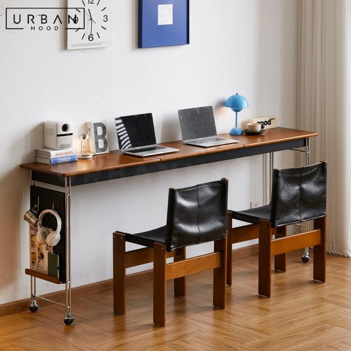 SEATTLE Modern Solid Wood Mobile Overbed Table