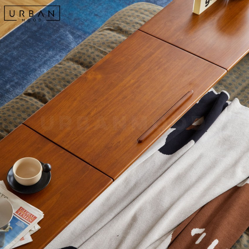 SEATTLE Modern Solid Wood Mobile Overbed Table