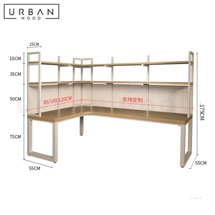 SEGHERS Modern Solid Wood Corner Study Table