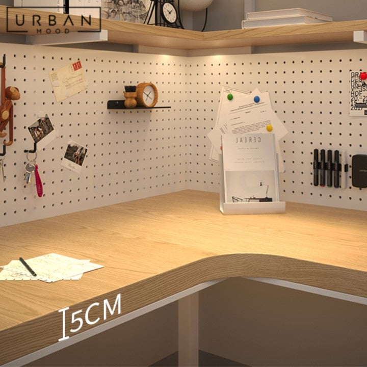 SEGHERS Modern Solid Wood Corner Study Table