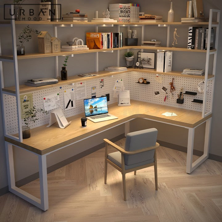 SEGHERS Modern Solid Wood Corner Study Table