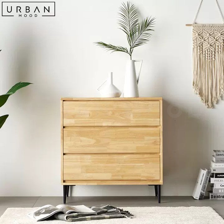 SELENE Scandinavian Solid Wood Chest of Drawers