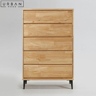 SELENE Scandinavian Solid Wood Chest of Drawers